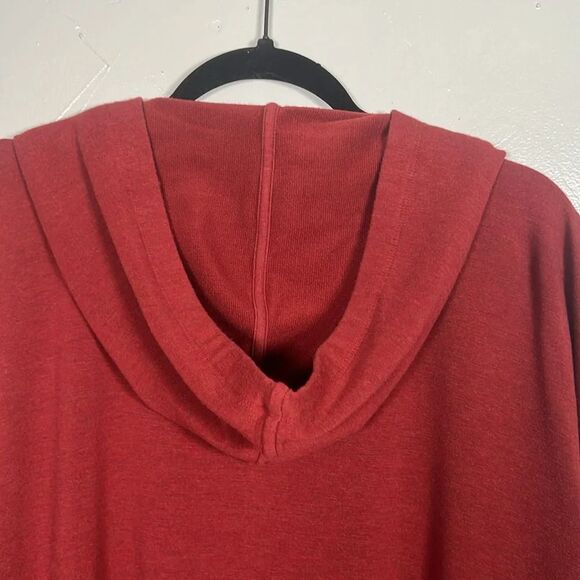 Soft Surroundings Red Long Sleeve Pullover Hoodie Size Large - Picture 11 of 14